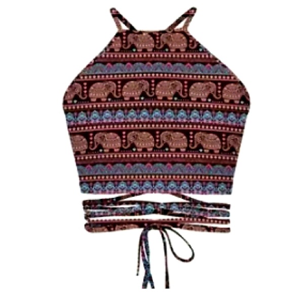 | LAST ONE | 🎀3/$22🎀 Cropped Elephant Halter Top - Picture 2 of 5